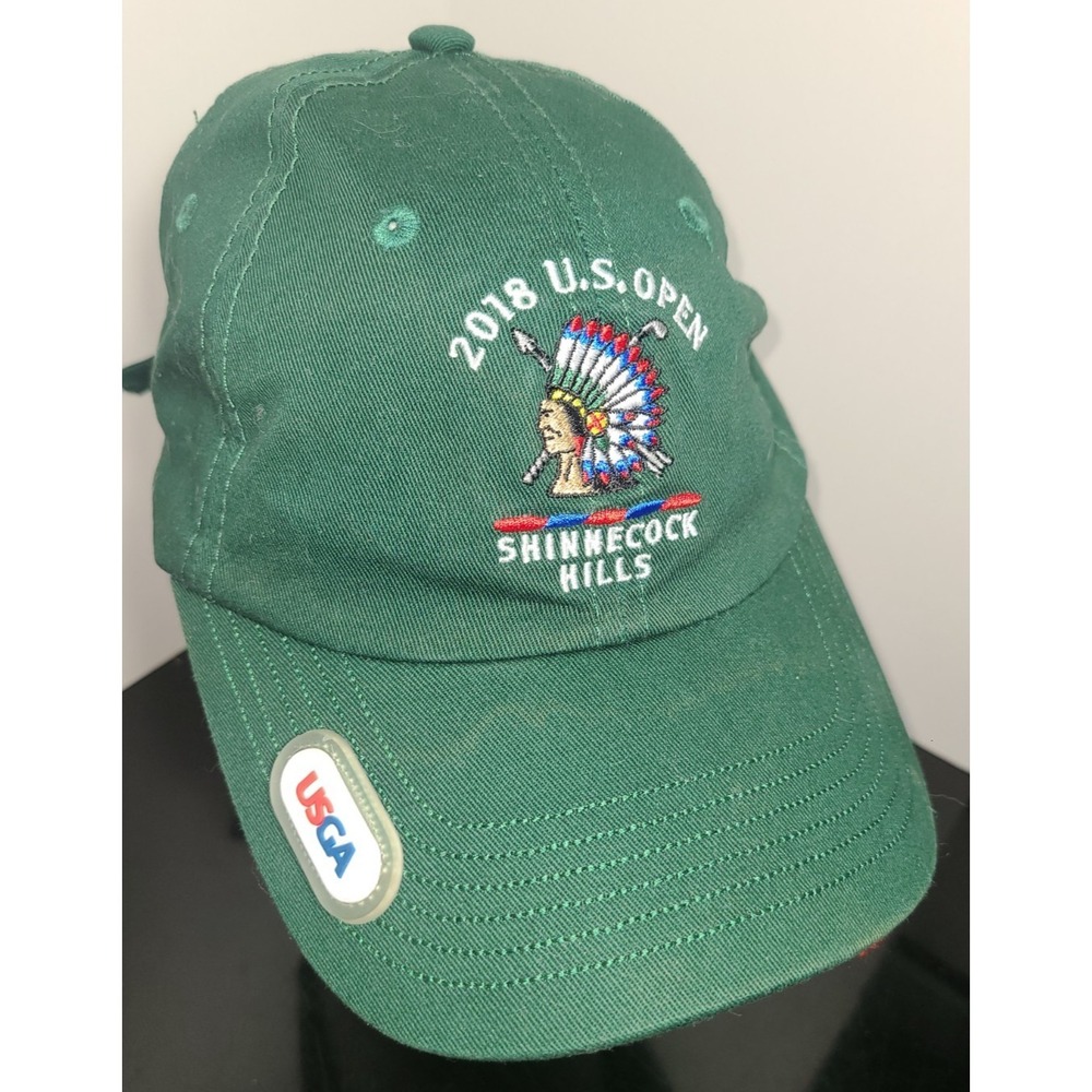 US Open Golf Hat Green Shinnecock Hills Cap USGA Member 2018‎ w BALL MARKER